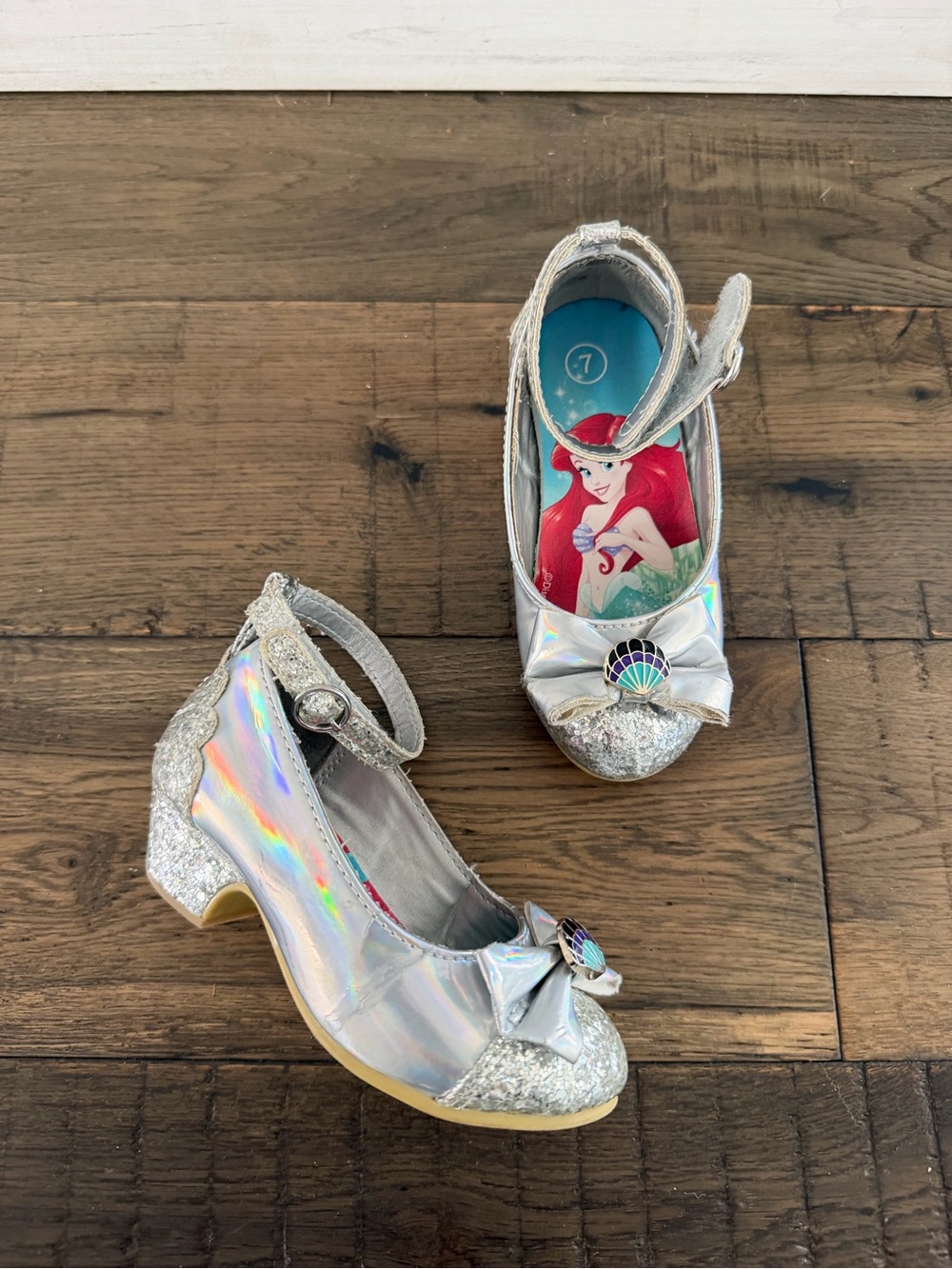 Silver Toddler Princess Shoes - Ariel size 7